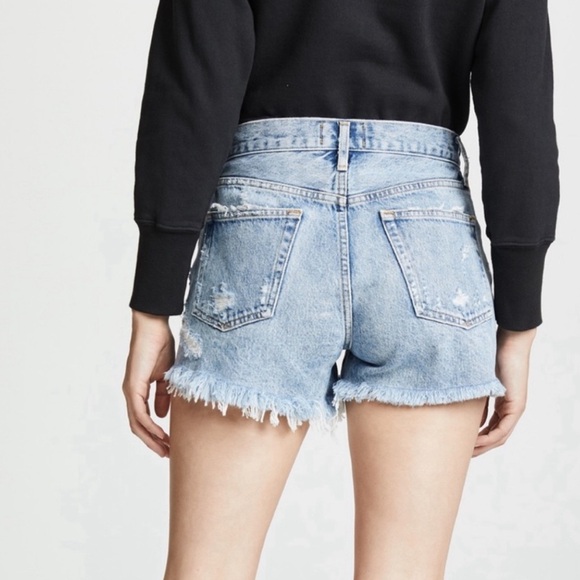 Agolde Parker Loose Fit Cutoff Denim Shorts - Swapmeet - Picture 4 of 7
